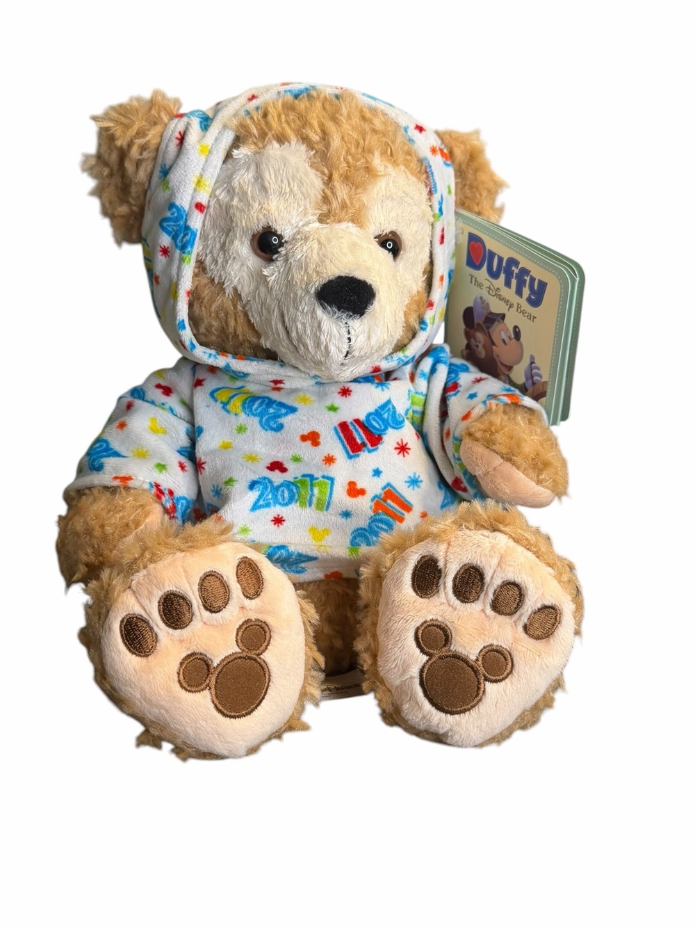 Disney Parks 2011 Duffy Bear Plush Hoodie 11” Stuffed Animal Tagged